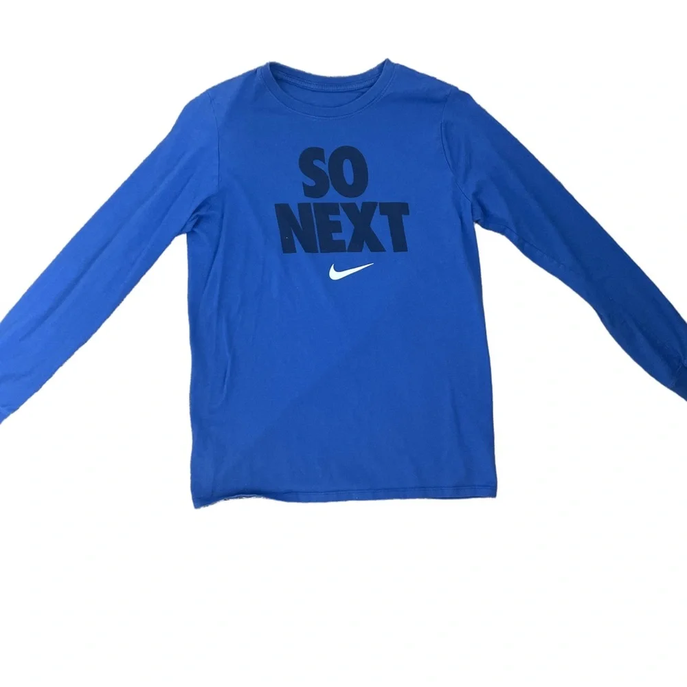 Nike Kids Black Hoodie and Blue Long Sleeve Shirt - Picture 5 of 6